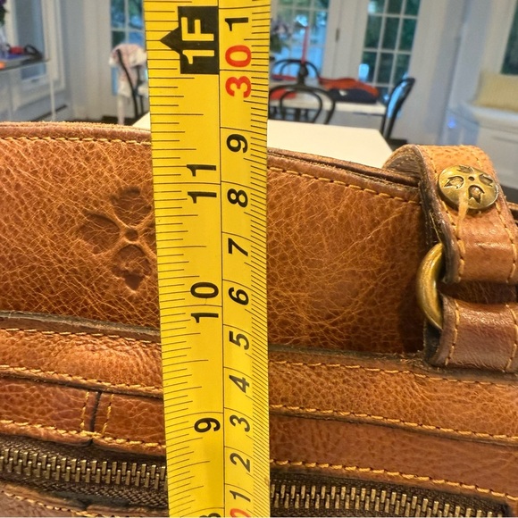 Patricia Nash Poppy Tote Heritage Shoulder Bag, Italian Leather, Tan, Top Zip - Picture 14 of 16